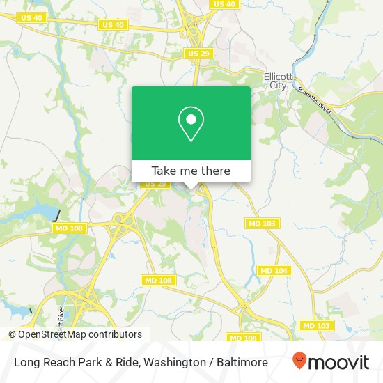 Mapa de Long Reach Park & Ride