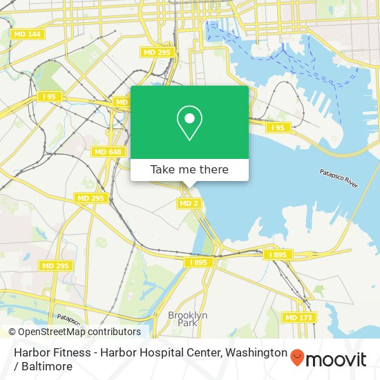 Mapa de Harbor Fitness - Harbor Hospital Center