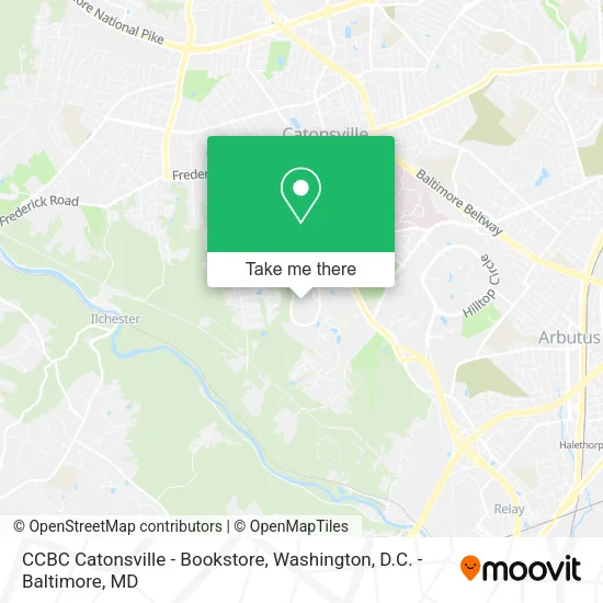 CCBC Catonsville - Bookstore map