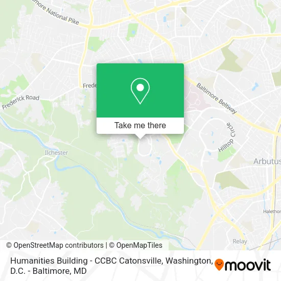 Mapa de Humanities Building - CCBC Catonsville