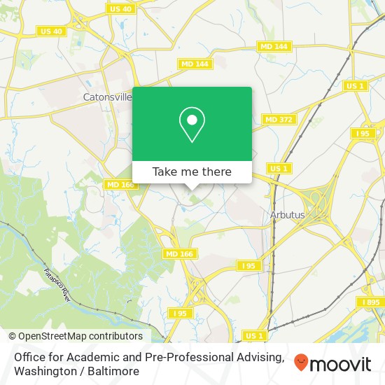 Office for Academic and Pre-Professional Advising map
