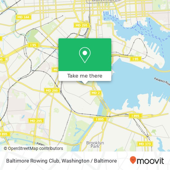 Baltimore Rowing Club map