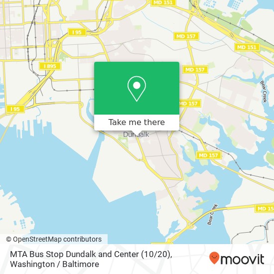 MTA Bus Stop Dundalk and Center (10 / 20) map