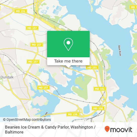 Mapa de Beanies Ice Cream & Candy Parlor