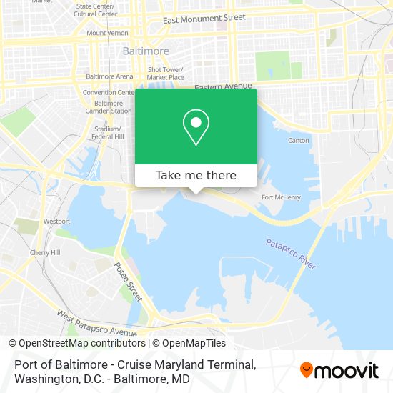 Port of Baltimore - Cruise Maryland Terminal map
