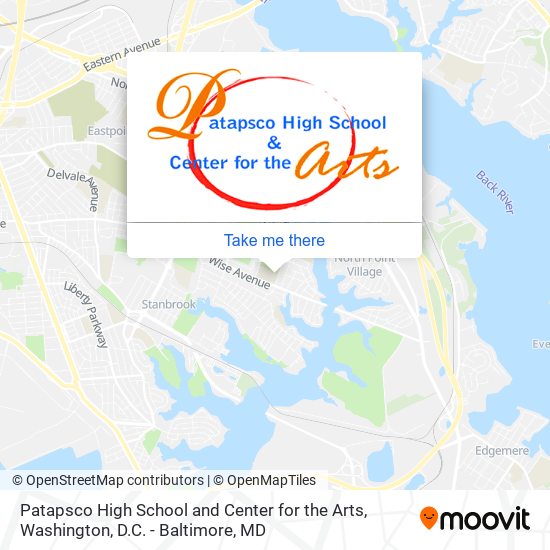 Patapsco High School and Center for the Arts map