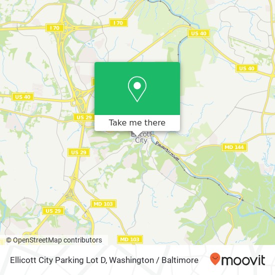 Ellicott City Parking Lot D map