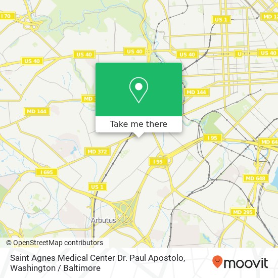 Saint Agnes Medical Center Dr. Paul Apostolo map