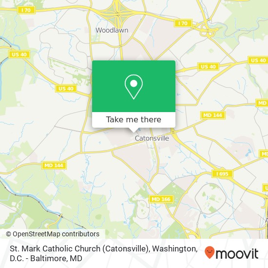St. Mark Catholic Church (Catonsville) map