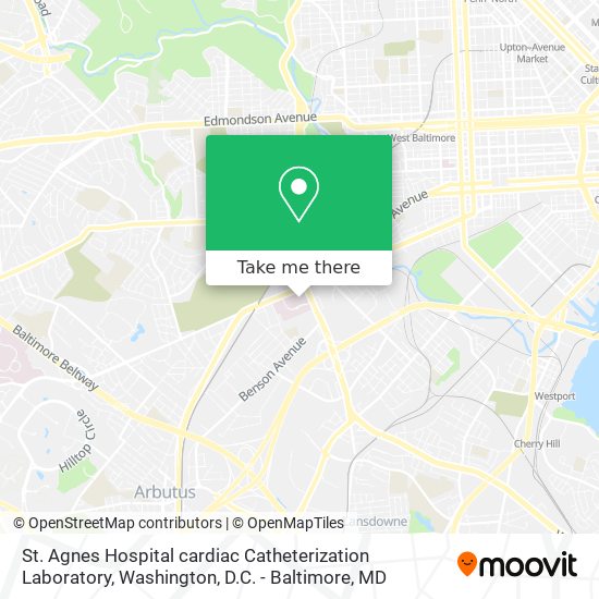 St. Agnes Hospital cardiac Catheterization Laboratory map
