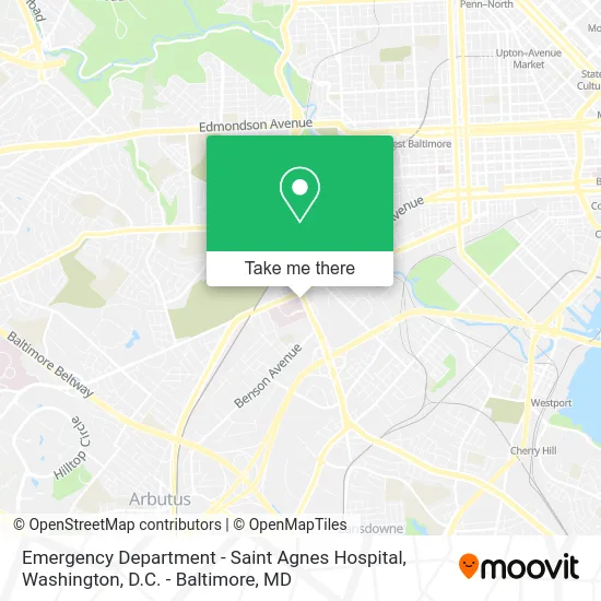 Emergency Department - Saint Agnes Hospital map