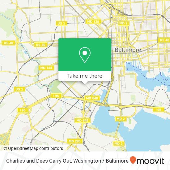 Charlies and Dees Carry Out map