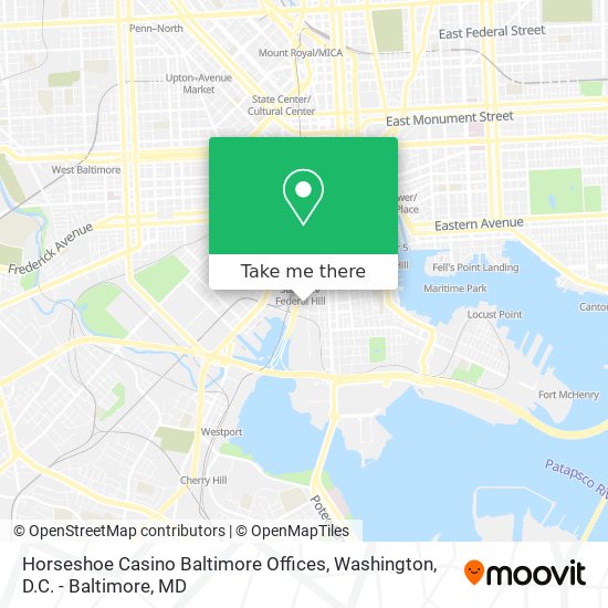 Mapa de Horseshoe Casino Baltimore Offices