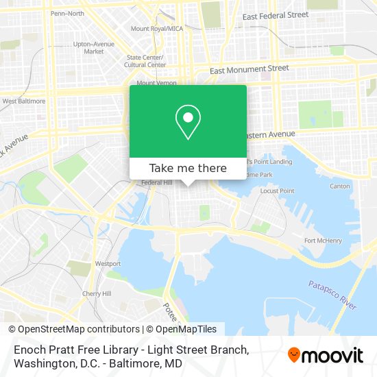 Enoch Pratt Free Library - Light Street Branch map