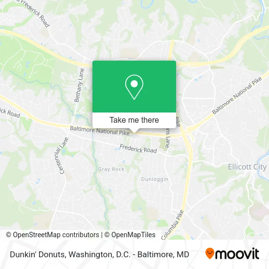 Dunkin' Donuts map