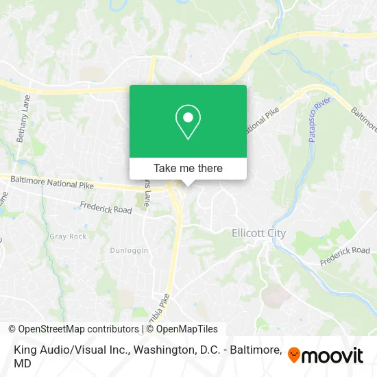 King Audio/Visual Inc. map