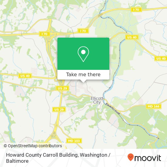 Mapa de Howard County Carroll Building