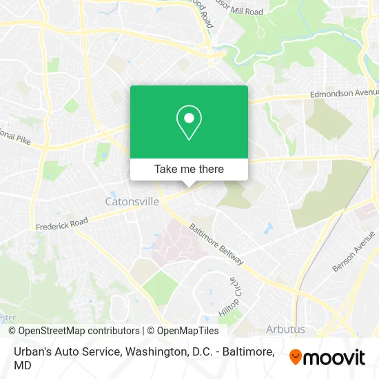 Urban's Auto Service map