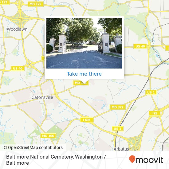 Baltimore National Cemetery map