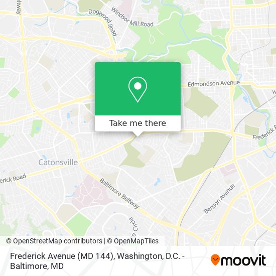 Frederick Avenue (MD 144) map