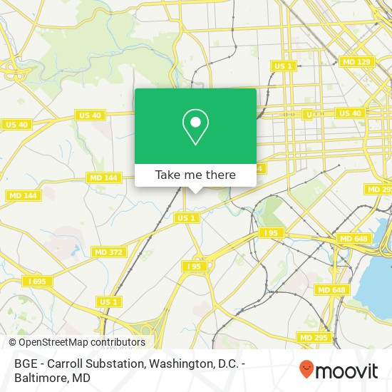 Mapa de BGE - Carroll Substation