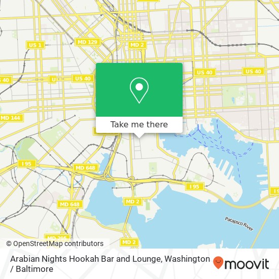 Arabian Nights Hookah Bar and Lounge map