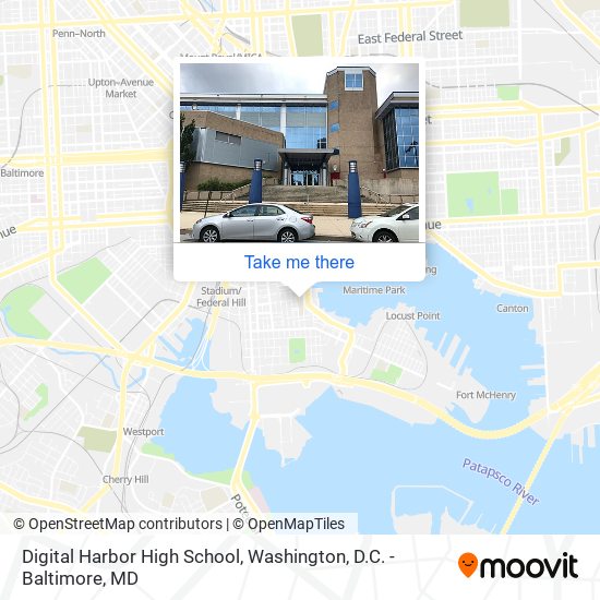 Mapa de Digital Harbor High School