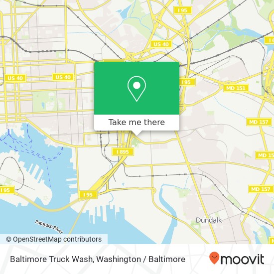 Baltimore Truck Wash map