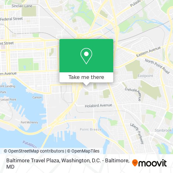 Mapa de Baltimore Travel Plaza