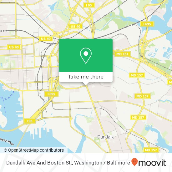 Mapa de Dundalk Ave And Boston St.