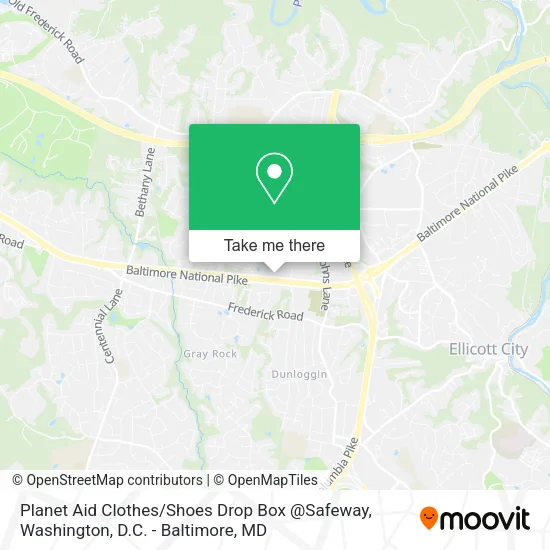 Mapa de Planet Aid Clothes / Shoes Drop Box @Safeway