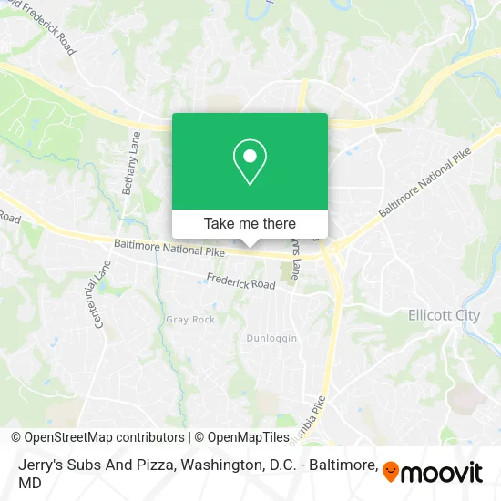Mapa de Jerry's Subs And Pizza