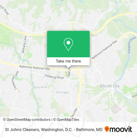 St Johns Cleaners map