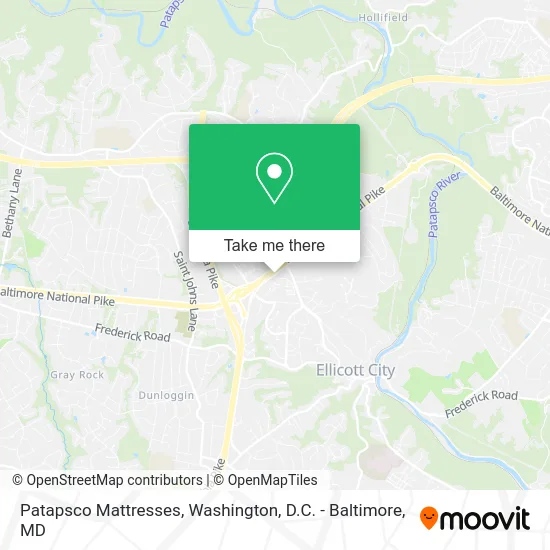 Patapsco Mattresses map