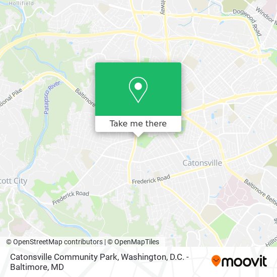 Catonsville Community Park map