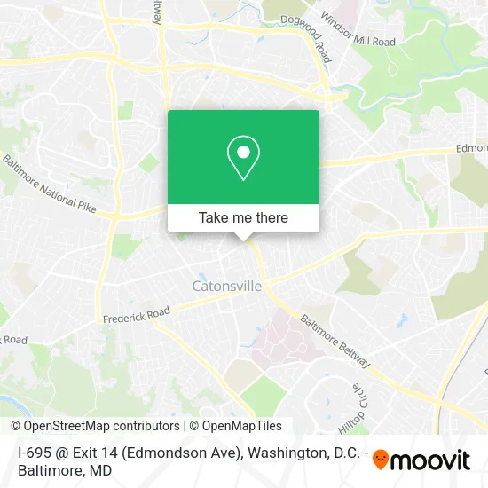 I-695 @ Exit 14 (Edmondson Ave) map