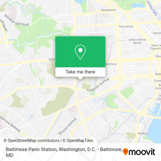 Baltimore Penn Station map