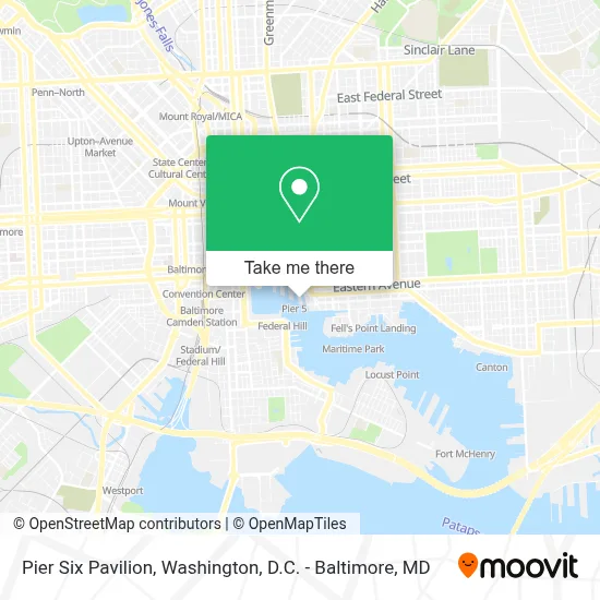 Pier Six Pavilion map