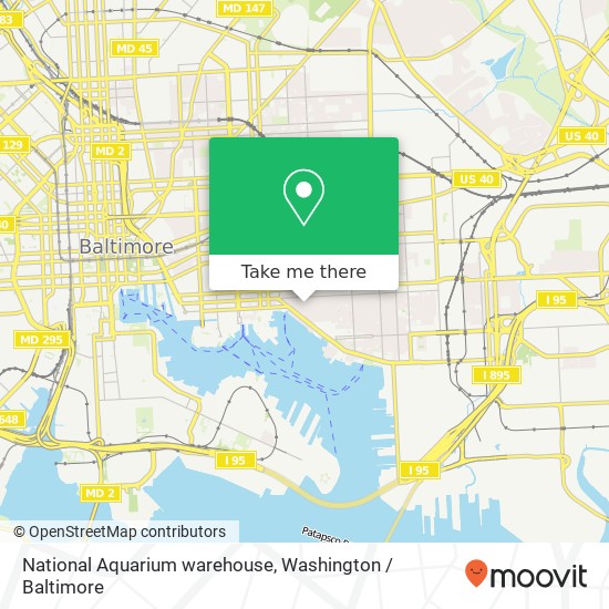 Mapa de National Aquarium warehouse