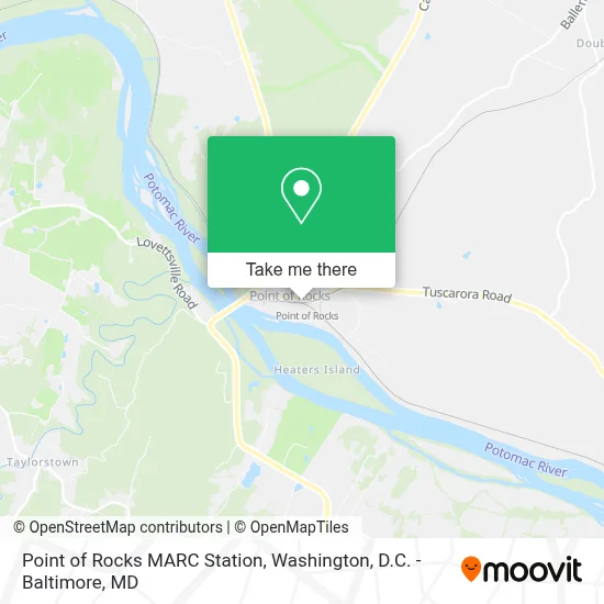 Point of Rocks MARC Station map