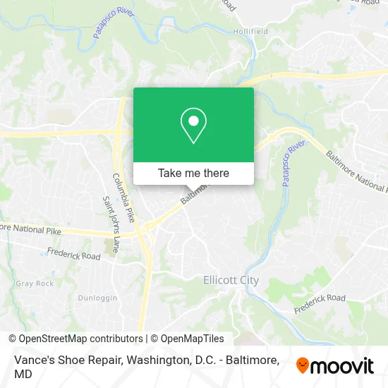 Vance's Shoe Repair map