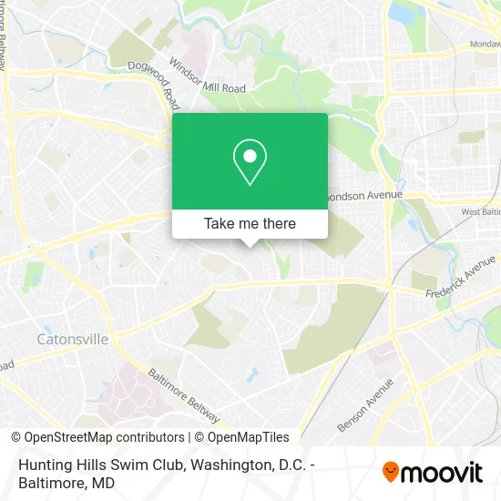 Hunting Hills Swim Club map