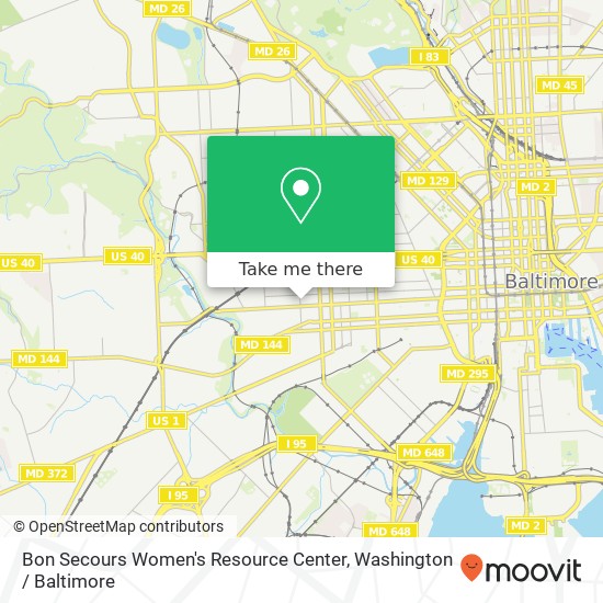 Bon Secours Women's Resource Center map