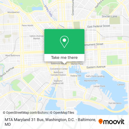 MTA Maryland 31 Bus map