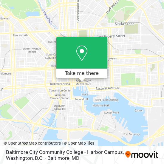 Mapa de Baltimore City Community College - Harbor Campus