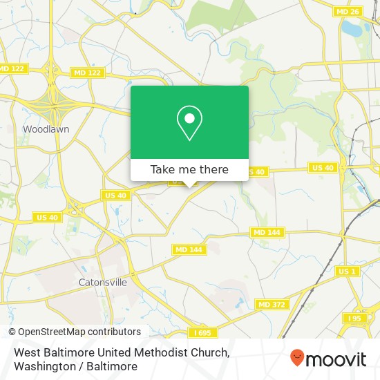 West Baltimore United Methodist Church map