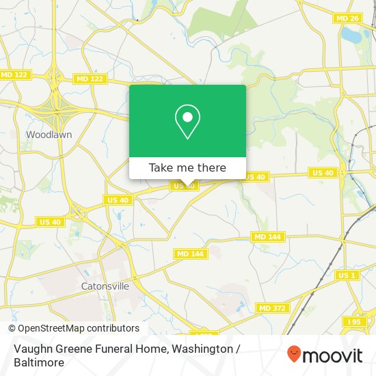 Vaughn Greene Funeral Home map