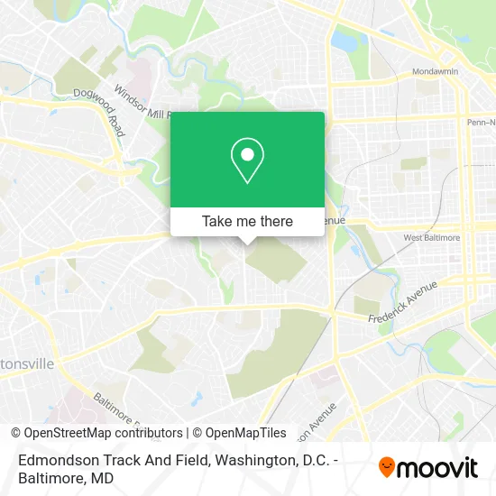 Edmondson Track And Field map