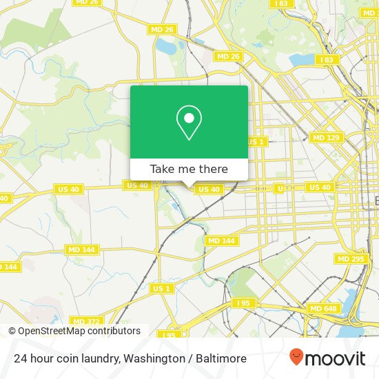 Mapa de 24 hour coin laundry
