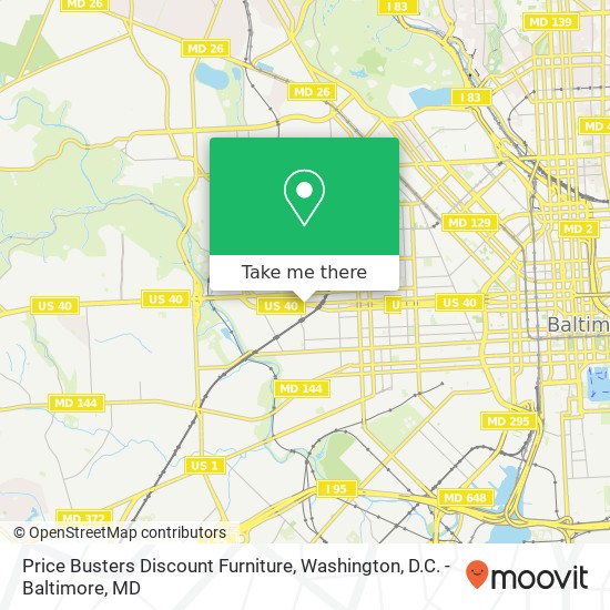 Mapa de Price Busters Discount Furniture